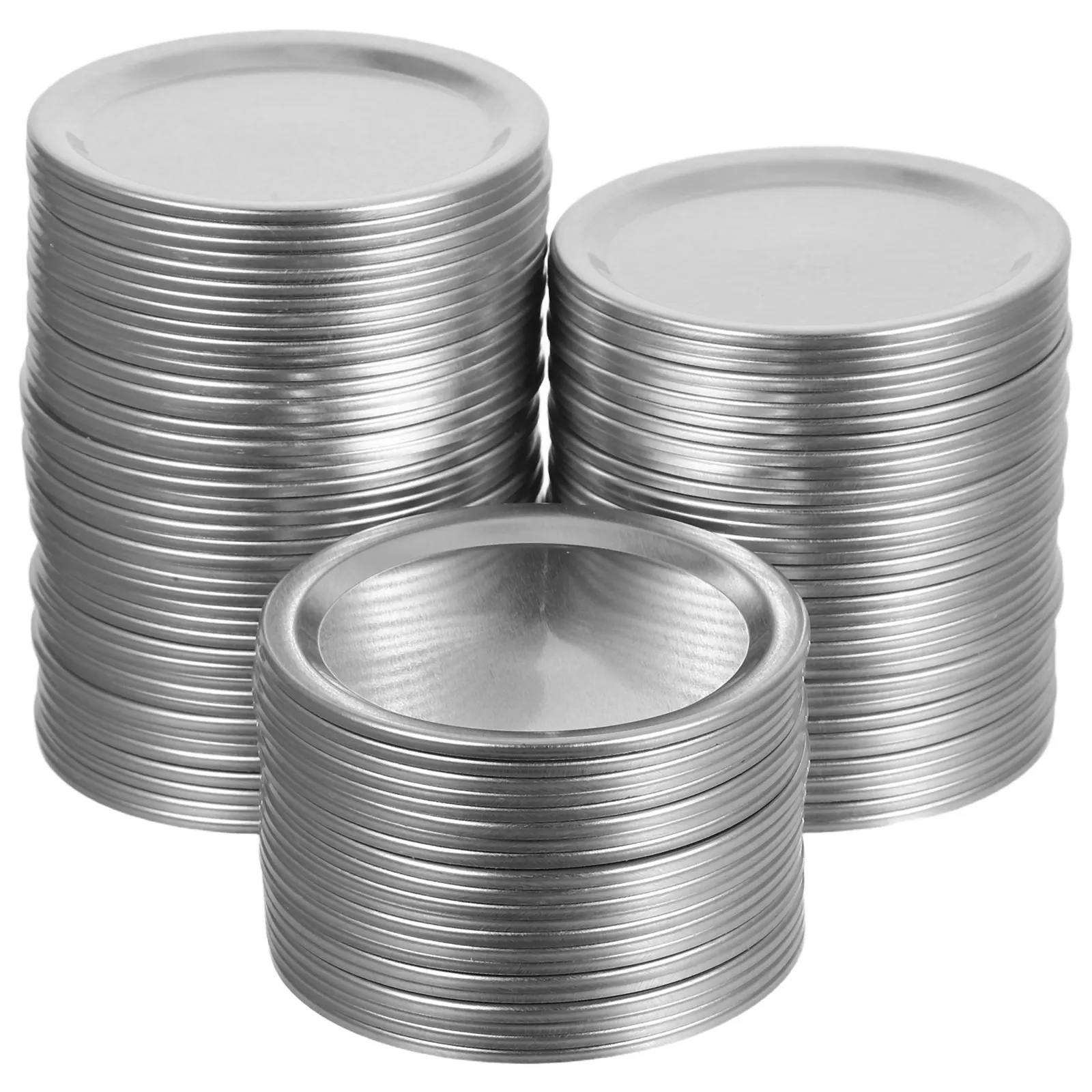 100Pcs Regular Mouth Canning Lids 70Mm Aluminum Mason Jar Sealing Lids Split-Type Reusable for Jams Sauces Dry Goods Glass Jar