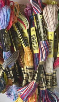 Egyptian Cotton Embroidery Floss, Cross Stitch Thread, Cross Stitch Thread, 41 Variegated Colors, 8 m Per Skein