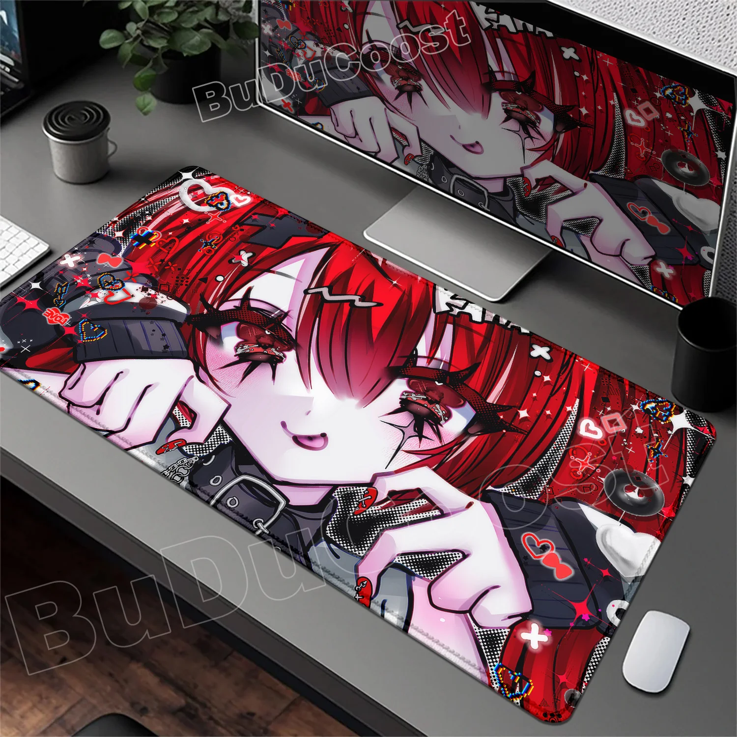 

Anime Cute Girl Mousepad Non-slip Rubber Gaming Office Home Mouse Pad Keyboard Mat Computer PC Laptop Pad HD Kawaii XXL Desk Mat