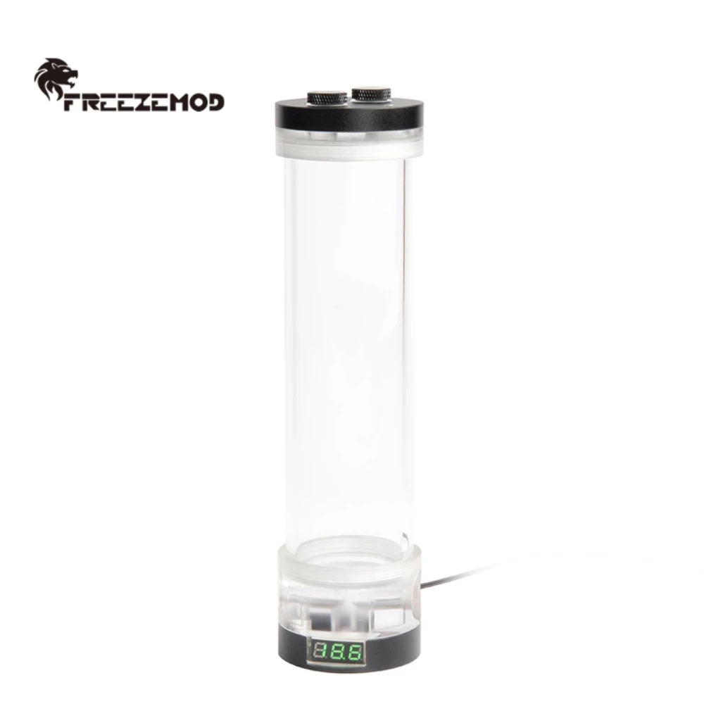 FREEZEMOD PC Cooling OD 60MM Reservoir Cylindrical Water Tank Box With Temperature Display 160/210/260/310mm YSX-PMX