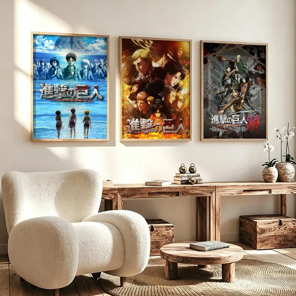 Modern Aesthetic Wall Art Poster anime Attack on Titan Poster for Office Home Decor Interior Large Wall Picture Print