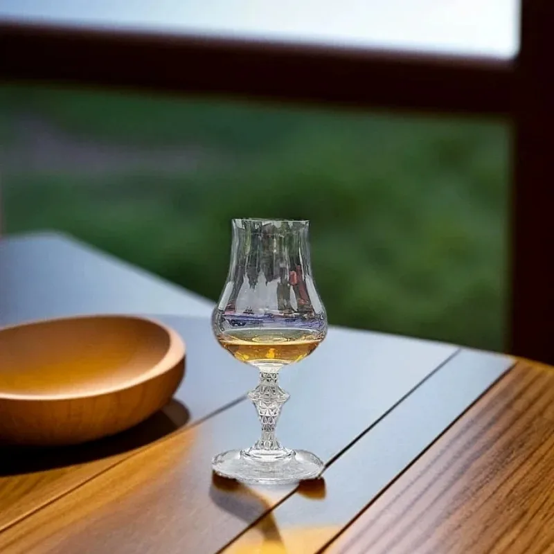 1Pcs Elegant Clear Whiskey Glass Luxury Snifter Tumbler for Bourbon Scotch Cognac Bar Home Drinking Gift