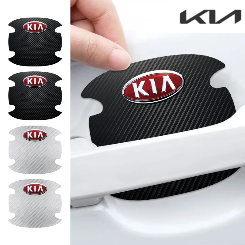 4pc Car Door Bowl Anti Scratch Stickers Handle Protector Decals For Kia Sportage Cerato Optima K2 K3 K4 K5 Rio Picanto Soul Ski