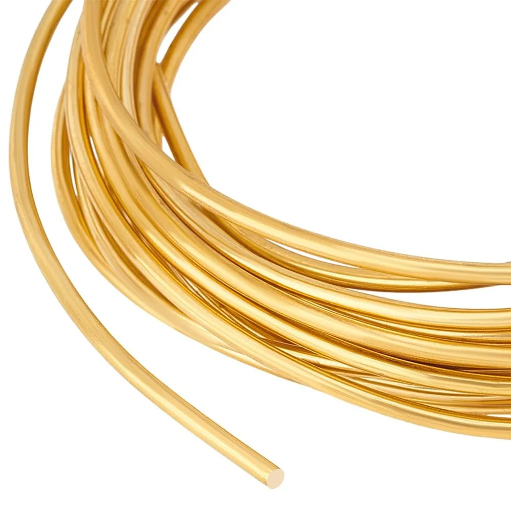 

10 Gauge Solid Brass Wire - 16.4FT Soft Round Wire for Jewelry Making Gem Wrapping DIY Crafts
