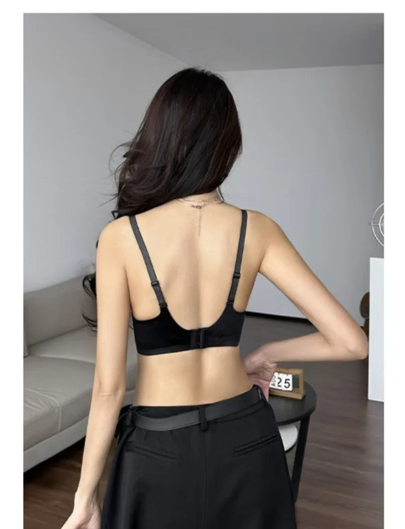 Sexy Rhinestone Push up Bra for Women Deep V Design Soft Support Anti-sagging Lingerie That Enhances Your Curves