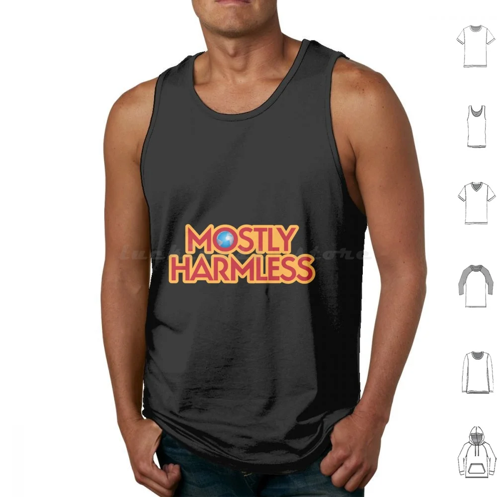 Mostly Harmless Tank Tops Print Cotton Hitchhikers Guide To The Galaxy 42 Galaxy Douglas Adams Dont Panic Guide The