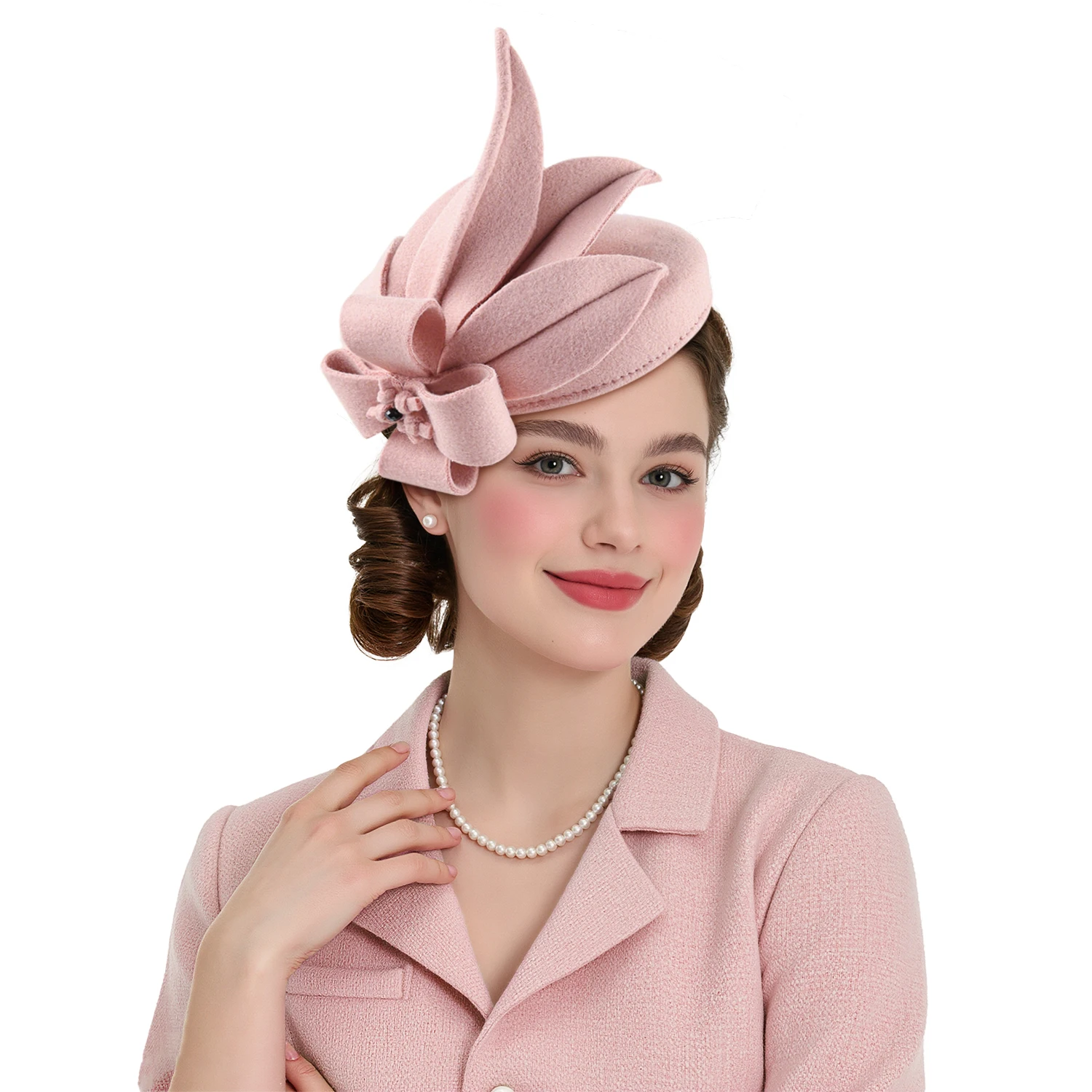 

Elegant Women's Lace Wool Hat High-End Fashionable Accessory for Ladies