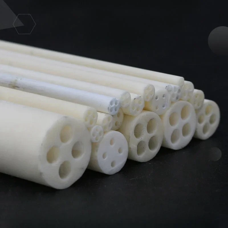 Customized 5pcs Four Hole 99 95 Alumina Ceramic Tube Core Insulation Aluminum Oxide Protective Sleeve 250mm