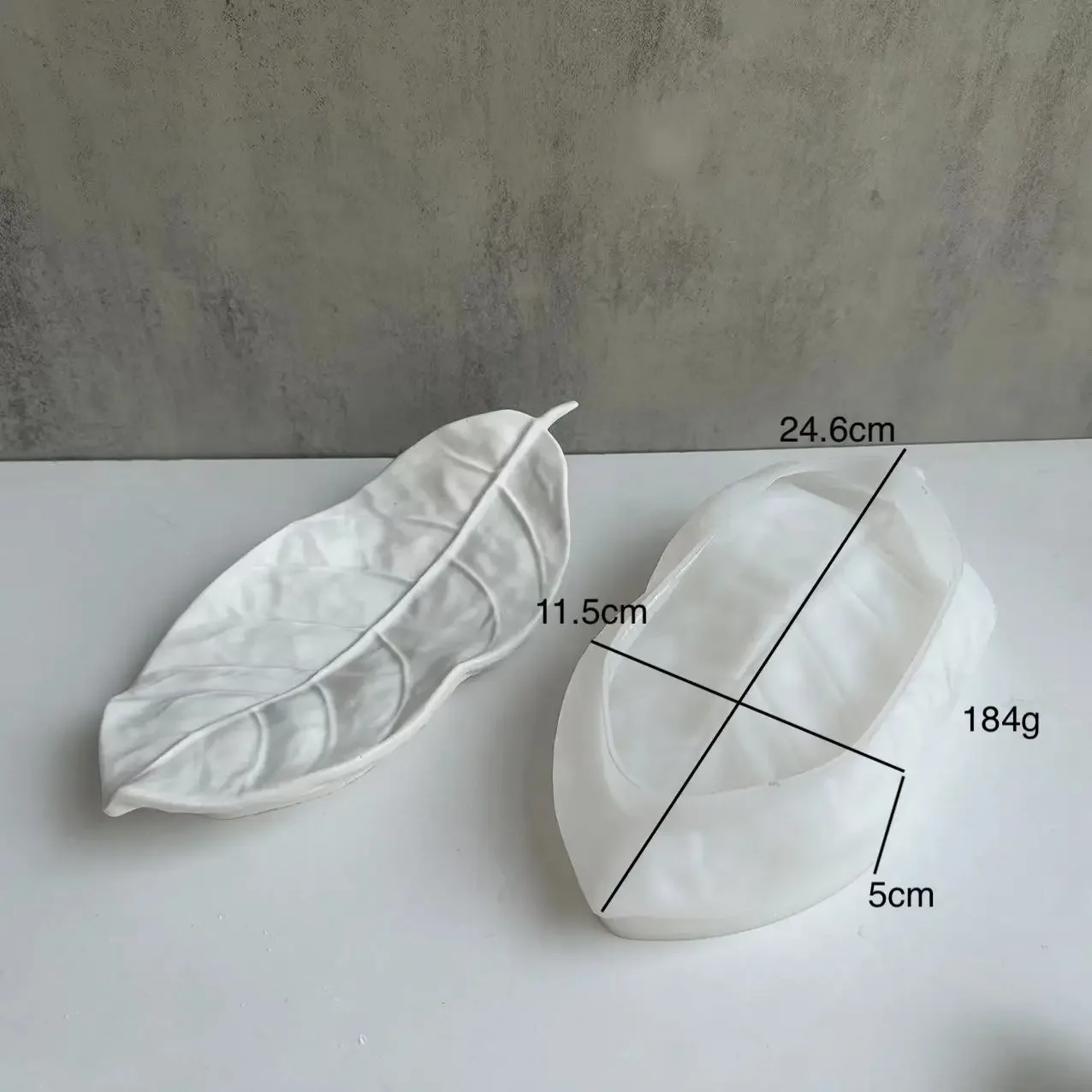 Leaf Leaf Tray Silicone Mold Size Leaf Dish Plaster Mould Resin Drip Moulds Plaster Casting Molds Home Party Ornament