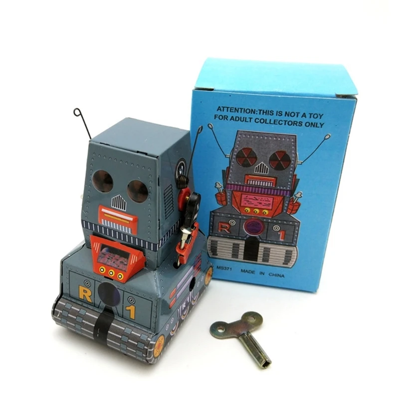 Opwindspeelgoedbenodigdheden voor kinderen Vintage Clockwork Toy Mooie robottank