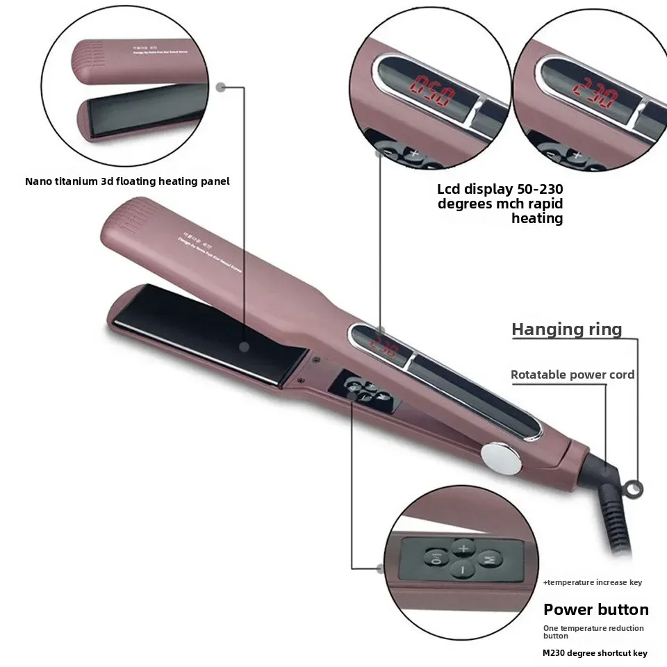 

High quality Hair Straightener Waterproof Straight Plate Clip Curling Straight Dual-purpose Curling Iron Splint Straightening