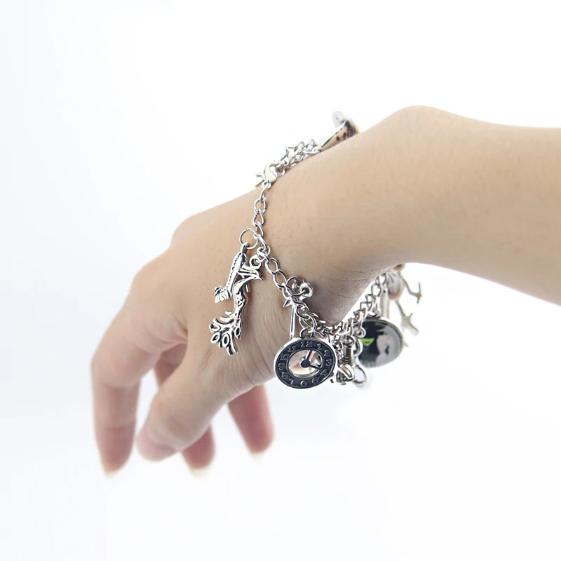 Fashion Wicked Charm Bracelet Wicked the Musical Bangle Jewelry Defy Gravity Elphaba Glinda Crystal Beads Bracelets