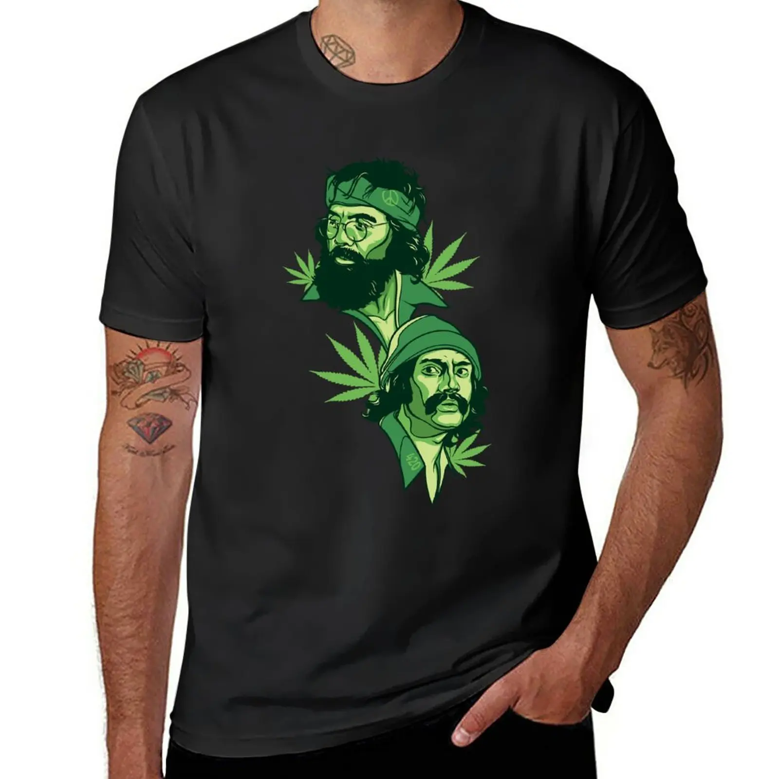 

Новая красивая футболка с надписью Keepsake Cheech And Chong, подарки для всех, футболка оверсайз, простая футболка, мужские футболки с графическим рисунком