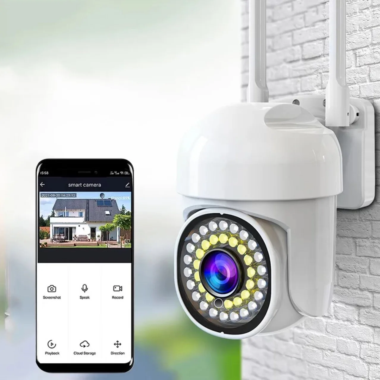2MP 1080P Yoosee APP كامل اللون اللاسلكية PTZ IP كاميرا بشكل قبة AI كشف الإنسان أمن الوطن CCTV مراقبة الطفل