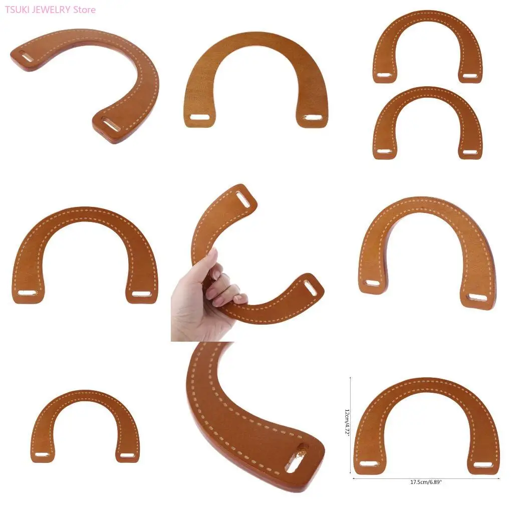 

62KE Деревянная ручка кошелька для сумки для замены замены магазинов DIY Crafts