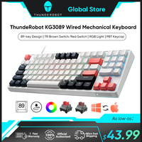 ThundeRobot KG3089 Mechanical Keyboard WIN/MAC Dual System Wired 89 Keys Gaming Keyboard RGB Light for Gamer Notebook PC