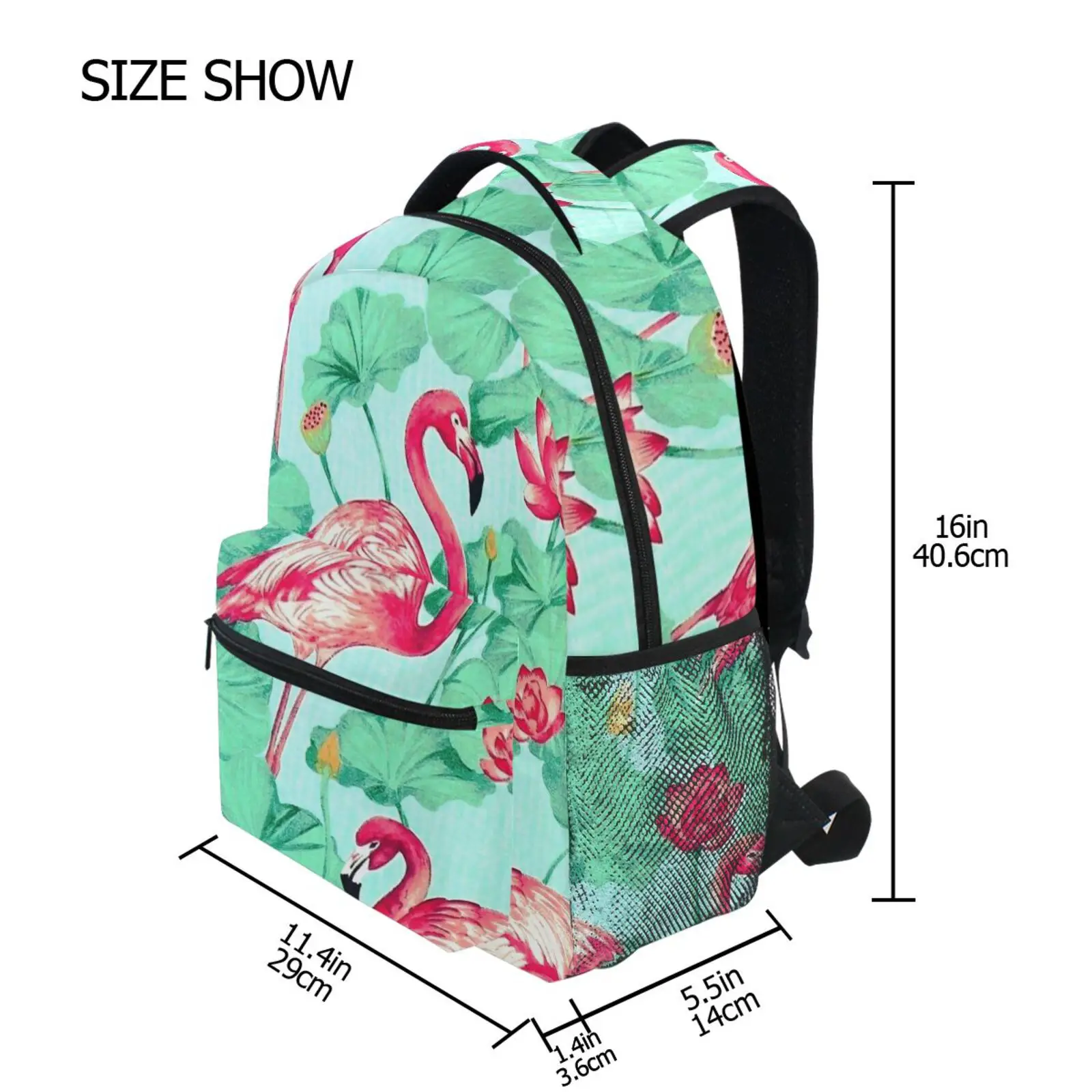 New Schoolbag Women Large Capacity Flamingo print Backpack for Children, Girls School Backpack, Teenagers Backpack