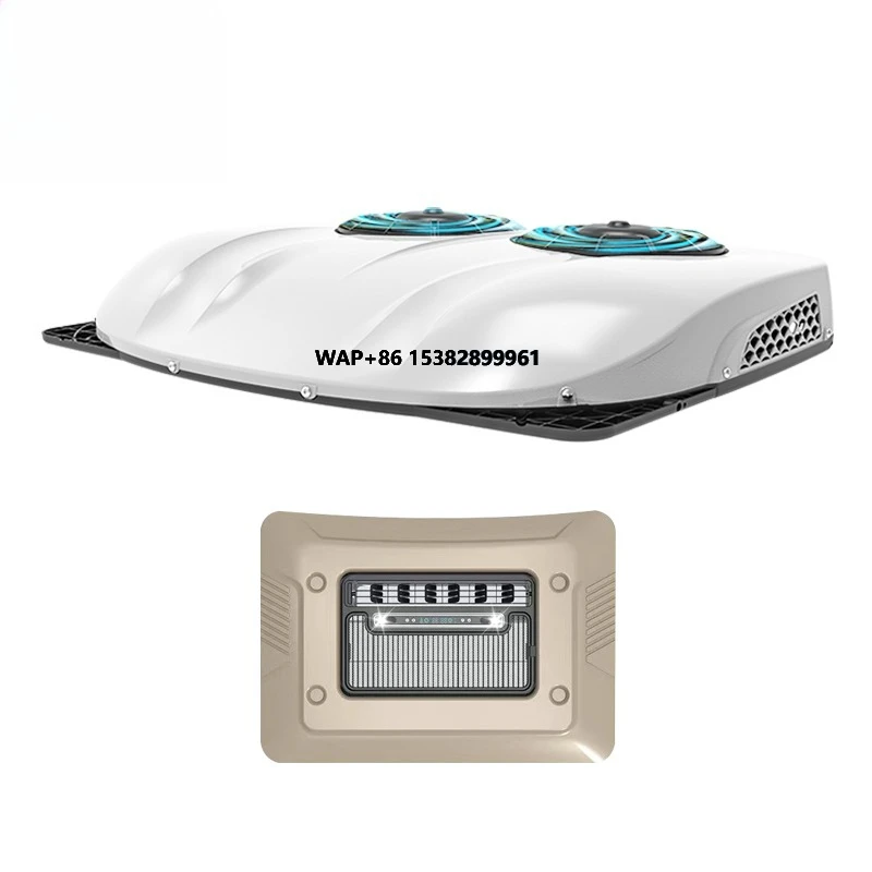 مكيف هواء مثبت على السطح تيار مستمر 12 فولت 24 فولت مكيفات هواء لوقوف السيارات على السطح للمقصورة RV تخييم شبه شاحنة مكيف هواء لوقوف السيارات