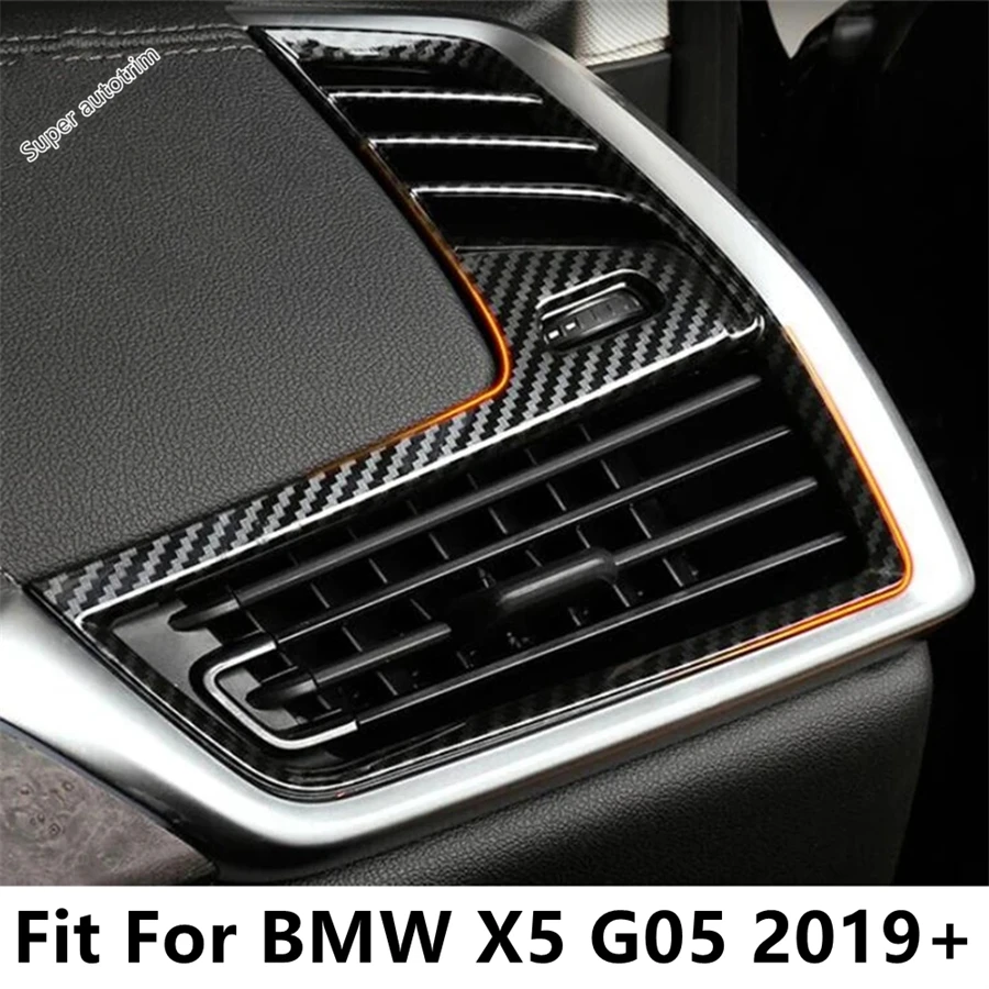 

Side Air Conditioning AC Outlet Vent Frame Cover Trim Fit For BMW X5 G05 2019 - 2024 ABS Carbon Fiber Accessories Interior