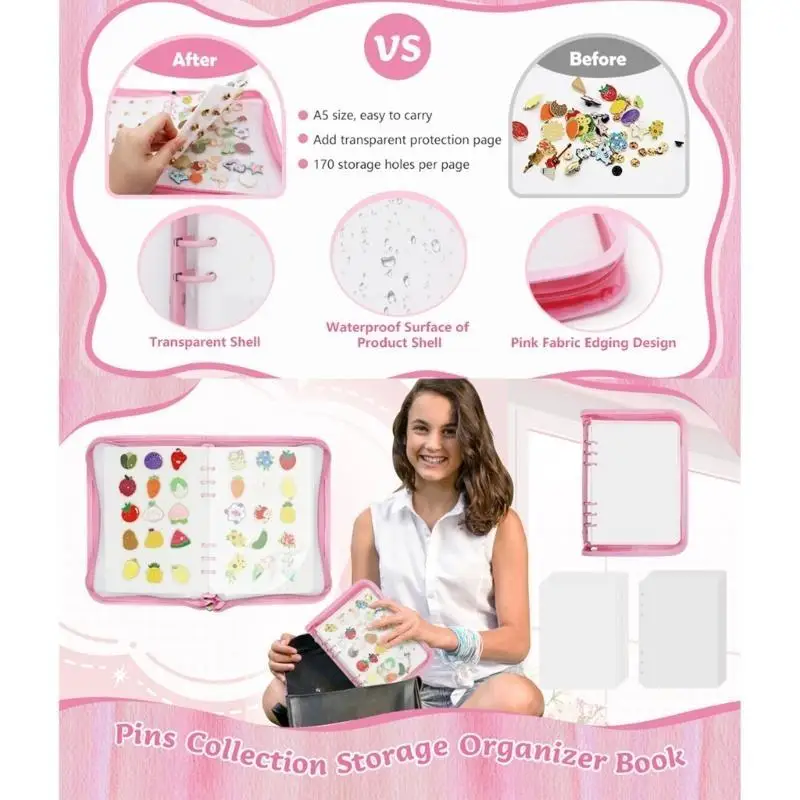 

A52E Sturdy Felt Collector Album Pin Showcase Book Designed For Delicate Storage And Artistic Presentation