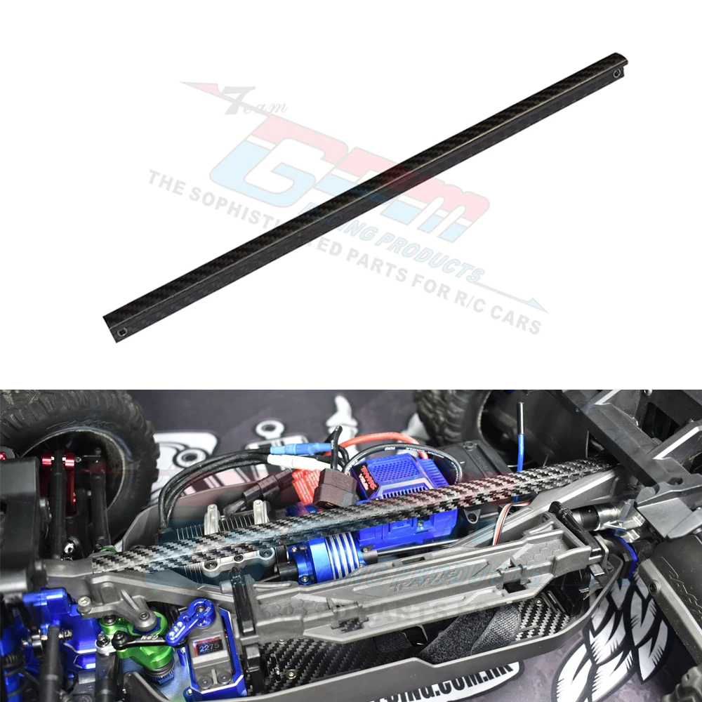 GPM for Trax 1/8 Sledge Monster Truck 95076-4 RC Car Upgrade Parts Carbon Fibre Chassis Center Brace Bar Body Support Rod 9523