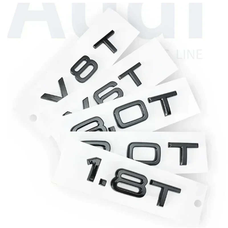 1,8 T 2,0 T 3,0 T V6T V8T ABS значок автомобильные наклейки для Audi A3 A4 A5 A6 A7 Q3 Q5 Q7 логотип автомобиля декоративная этикетка для заднего багажника