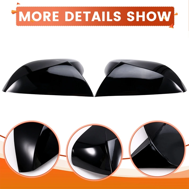 مرآة الرؤية الخلفية غطاء مرآة جانبية قبعات لصق القرن نمط غطاء مرآة لإنفينيتي Q50 Q60 Q70 QX30 2014-2021-T45C #2