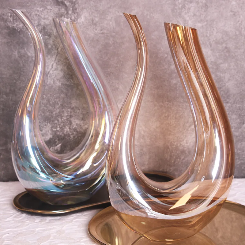 U-shaped decanter, lead-free crystal pour device, harp wine dispenser, household large-capacity foreign wine