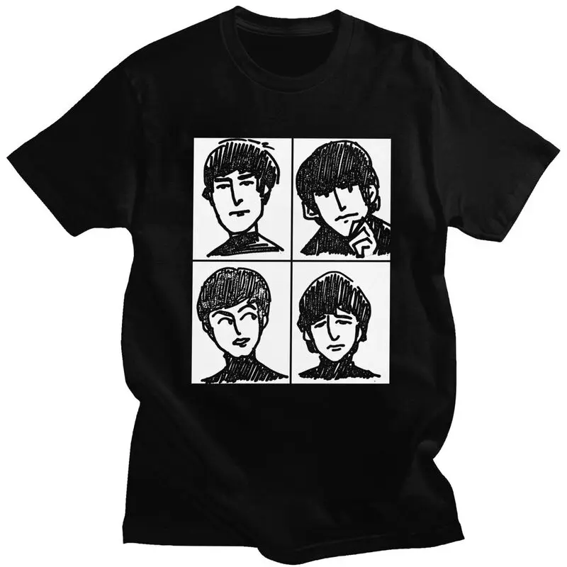 Camisetas personalizadas de Heavy Metal Rock The Beatle para hombre, camiseta de ocio de manga corta, camisetas geniales ajustadas de algodón puro, regalo
