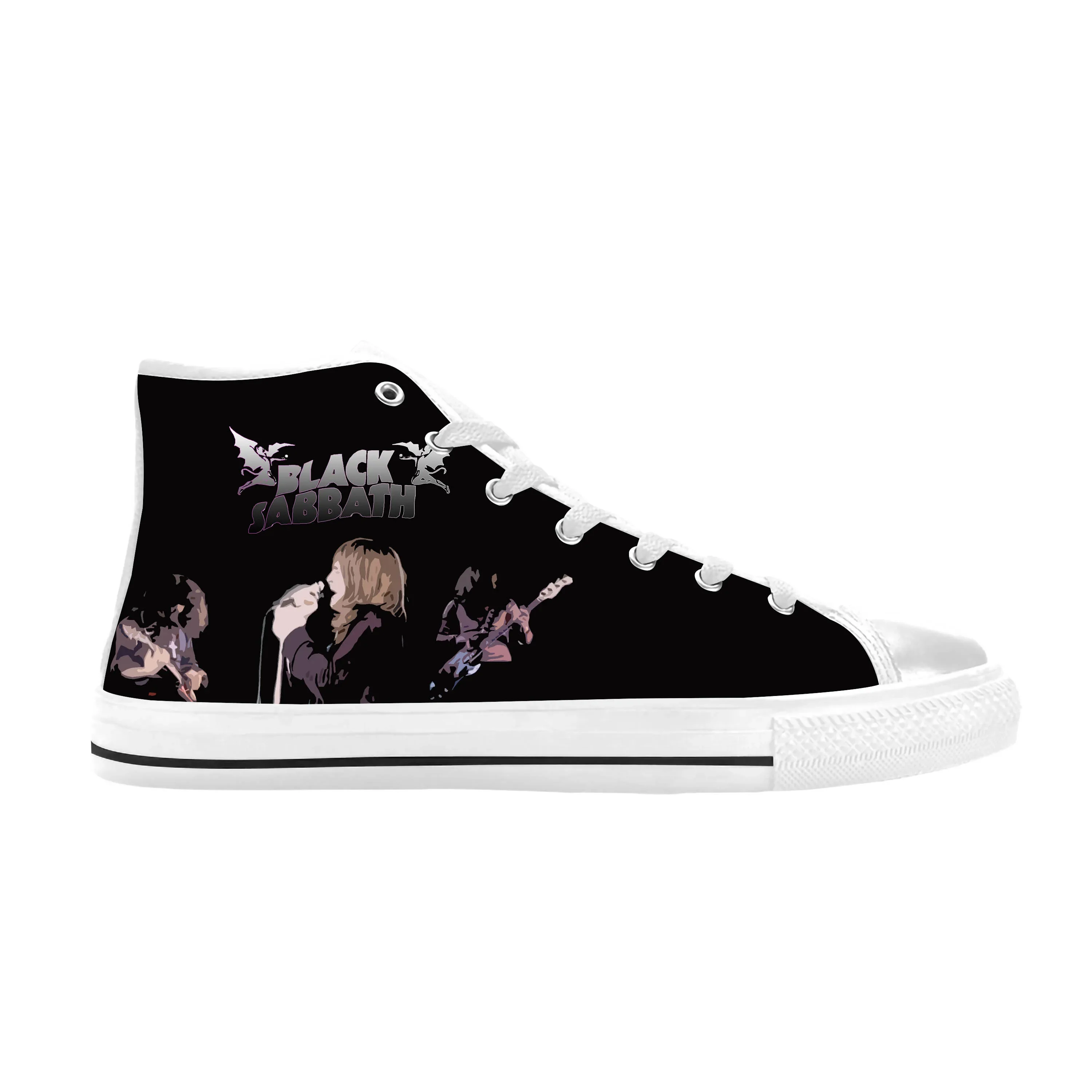 Sabbaths-Zapatillas deportivas con estampado 3D para hombre y mujer, zapatos de tela informales con diseño de cantante de banda de Rock Heavy Metal, transpirables y de alta calidad, color negro