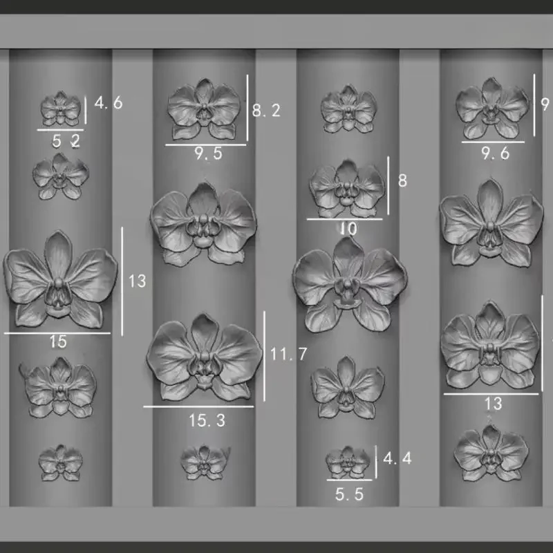 Moule à ongles en Silicone 3D fleur Phalaenopsis, bricolage, fleur d'orchidée papillon douce, modèle de manucure, sculpture, outils de moule pour Nail Art