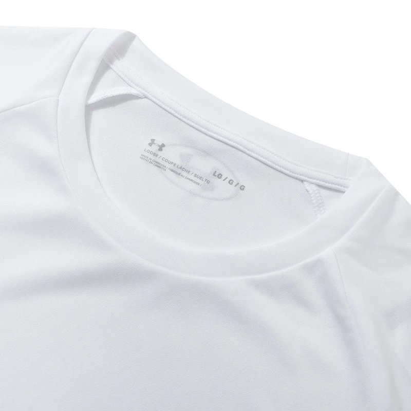 تحت درع قصيرة الأكمام تي شيرت الرجال ملابس رياضية الجري اللياقة البدنية التدريب قاعدة طبقة مرونة تنفس الجولة الرقبة تي شيرت 1327965-100 #3