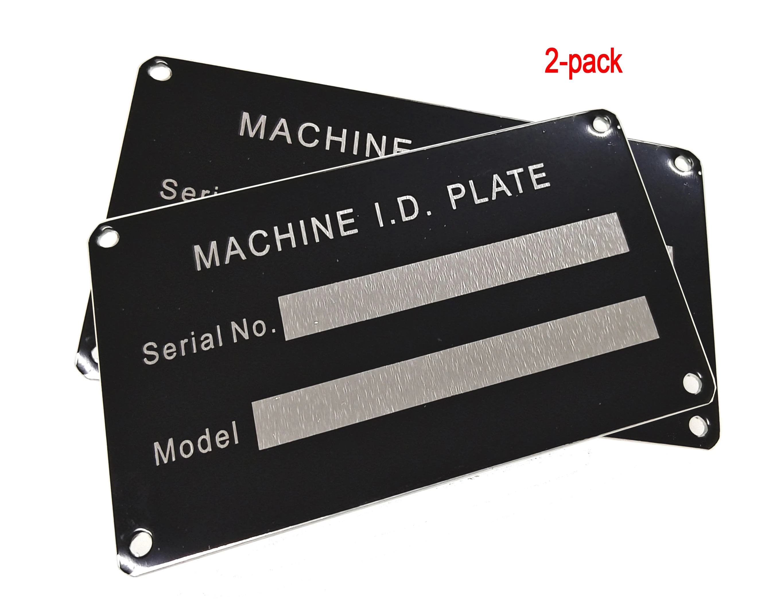 2-PACK  VEHICLE TRUCK BOAT Trailer Blank VIN & Weight AXLE Chassis Plate 95mm x 54mm Identification Number