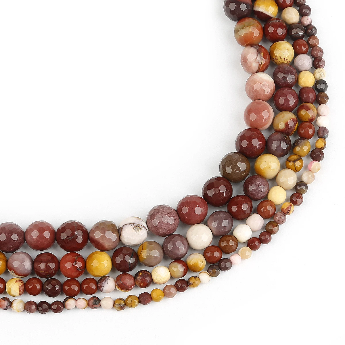 Facettierte Natursteinperlen, runde lose Abstandsperlen für die Schmuckherstellung, DIY-Halsketten, Ohrringe, Armbänder, Zubehör – Detail 3