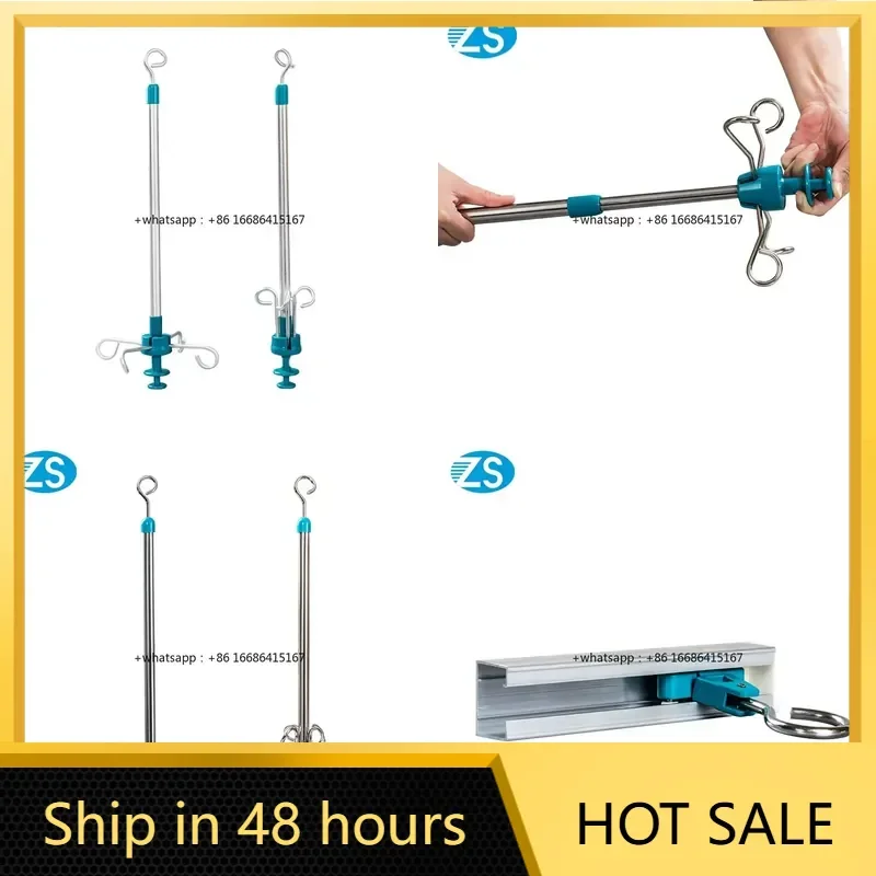 Aluminum Medical Hospital Bed Ceiling Mounted Iv Pole Iv Drip Stand With Hospital Curtains Track