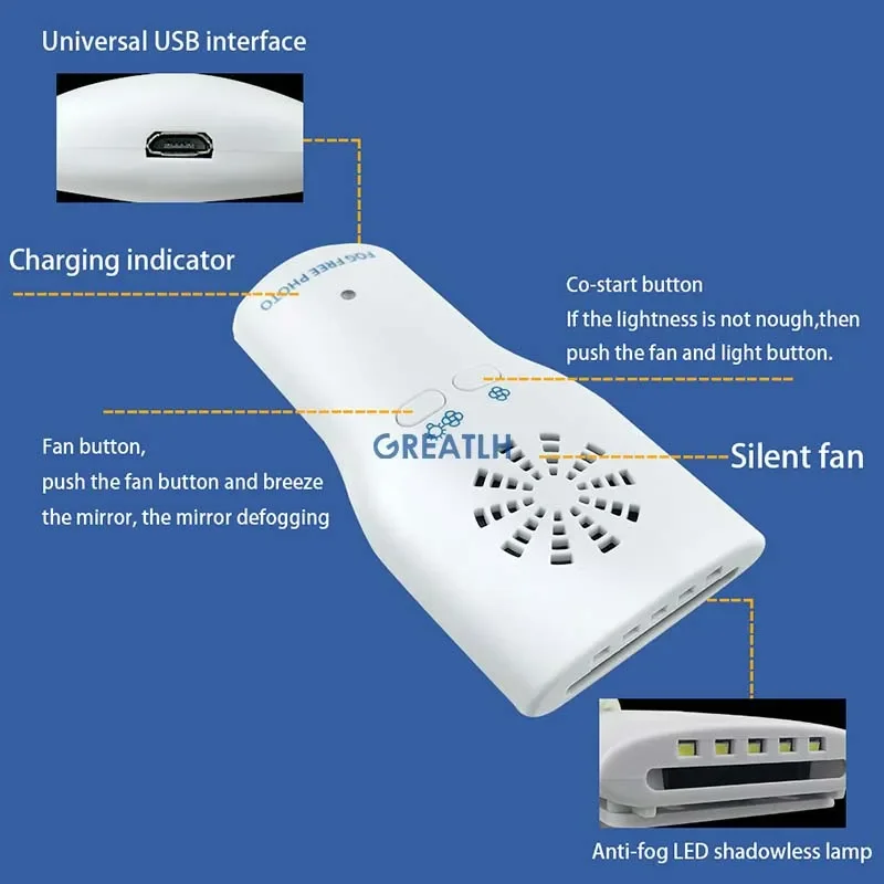Dental Oral Photography Mirrors Defog Occlusal for Buccal Lingual Intra Oral Dentist Mirrors Orthodontic Reflector Glass