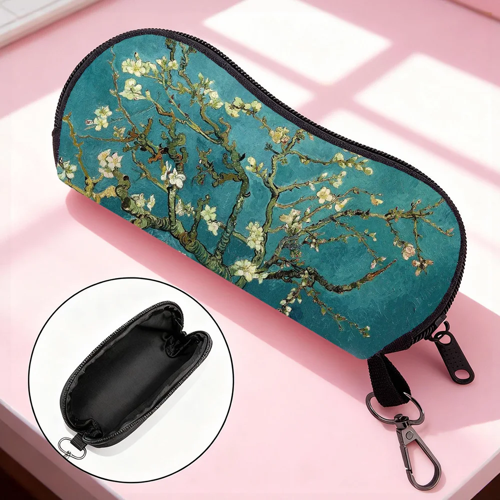 Van Gogh Eyeglass Pouch High-Definition Starry Night Glasses Case Portable Glasses Bag Vibrant Eyewear Glasses Case For Students