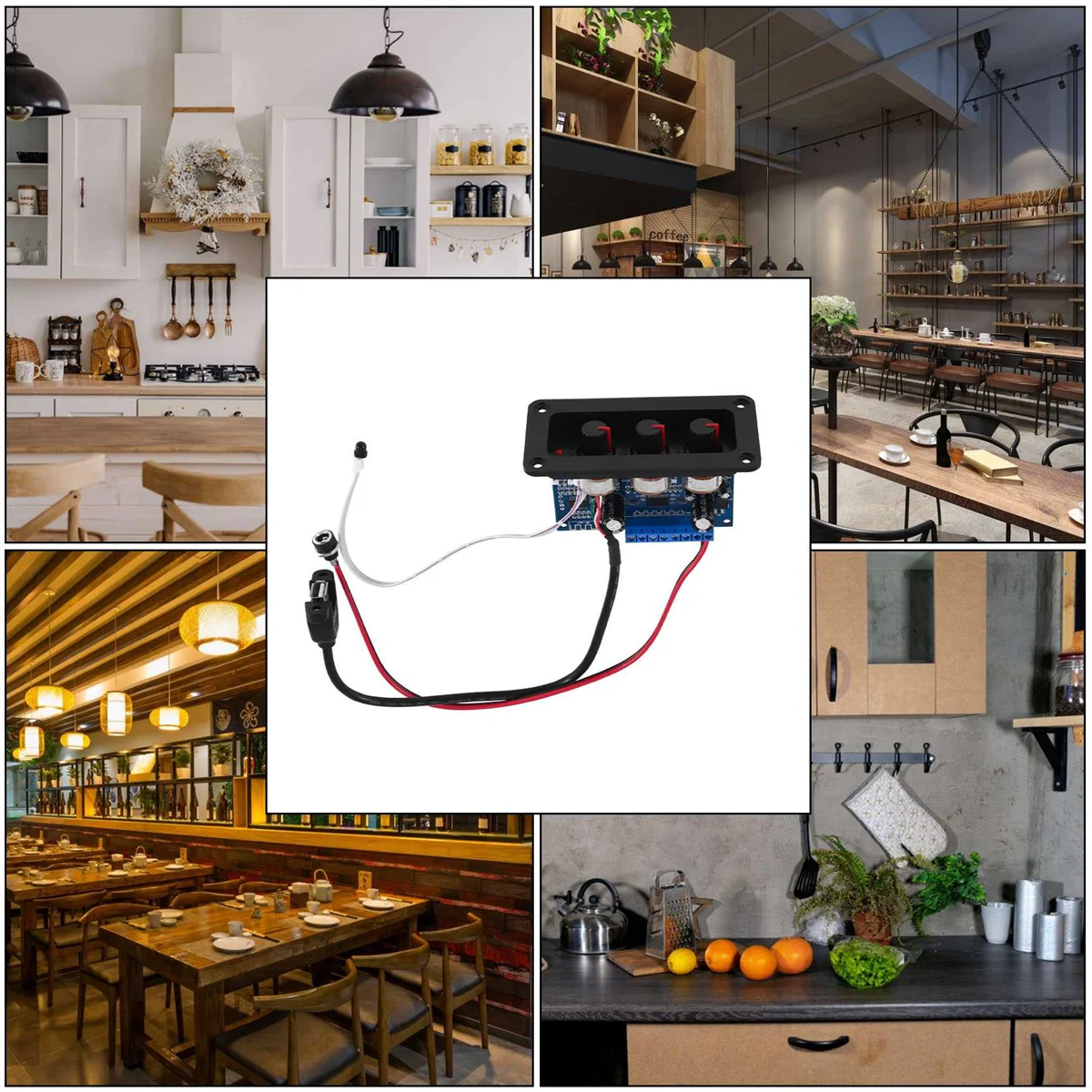 2x25w + 50w 2.1 canais bluetooth 5.0 subwoofer classe d kit placa amplificador de áudio com dc fêmea + cabo usb + controle remotoabgi