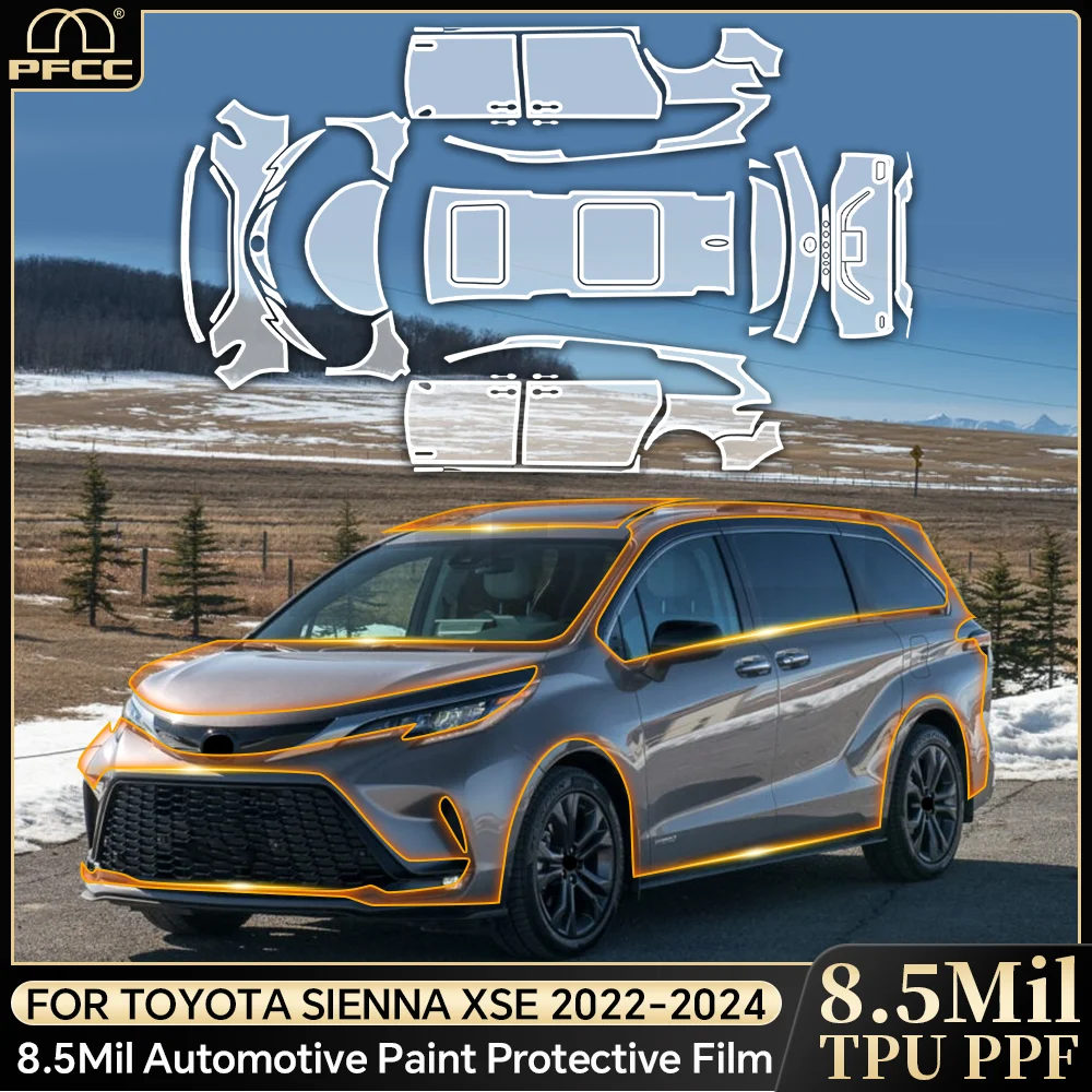 

For Toyota Sienna 2022-2024 Anti-Scratch TPU Paint Protection Film Pre-cut PPF Car Body Clear Bra Resistant Kit Car Accessories