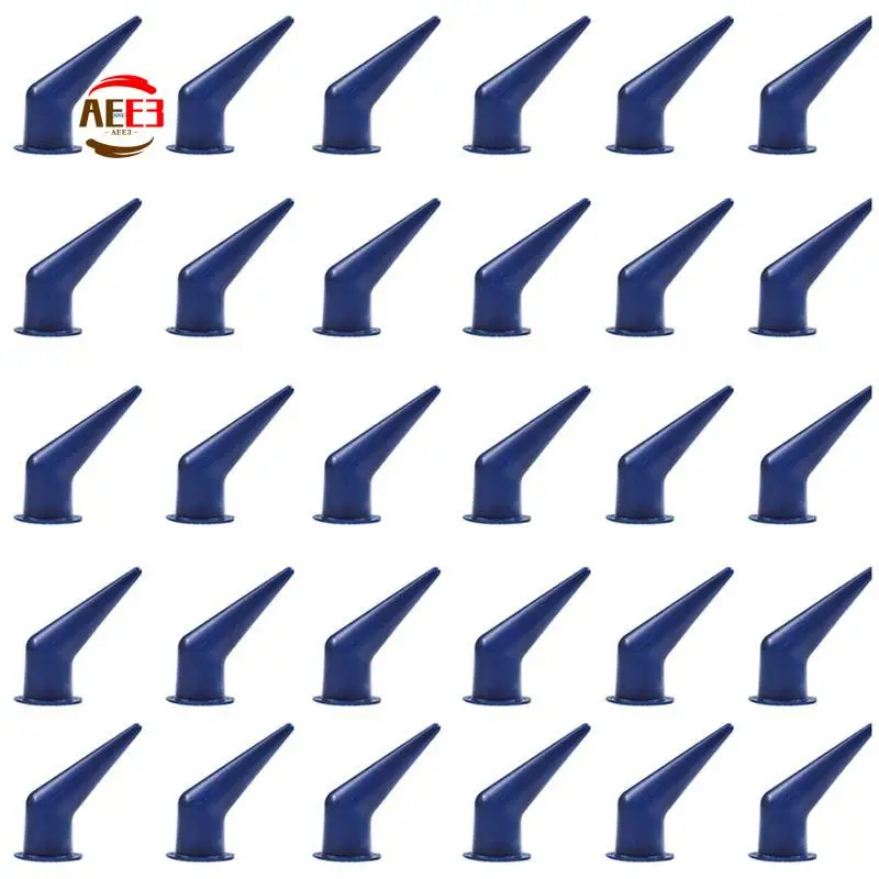 AEE3-50 Pieces Cones Nozzles For Bulk Caulk Tool, Cones Nozzles Caulking Nozzle Caulk Nozzle Applicator Replacement Blue
