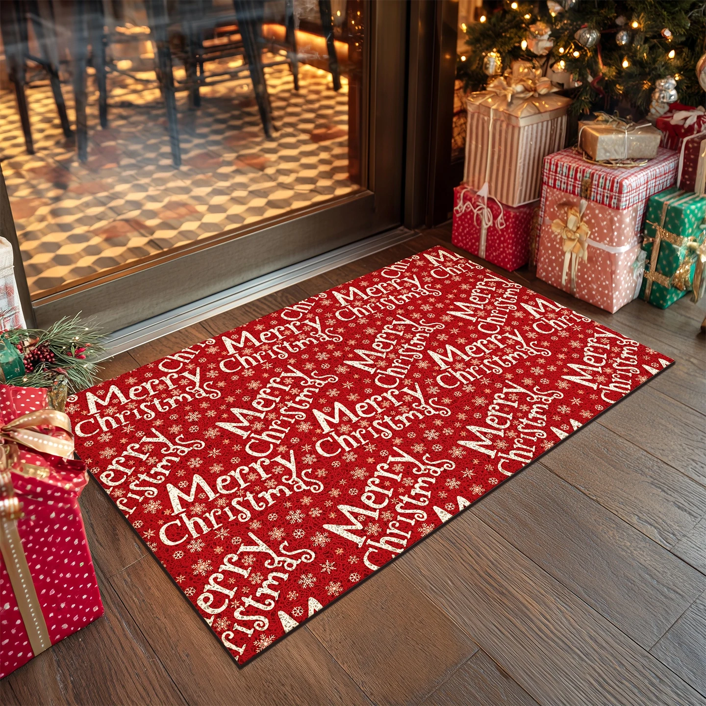 

Christmas Door Mat Entrance Doormat Welcome Floor Mats Outdoor Rugs Cartoon Rug Non-slip Rugs Home Decoration 러그 שטיח כניסה לבית