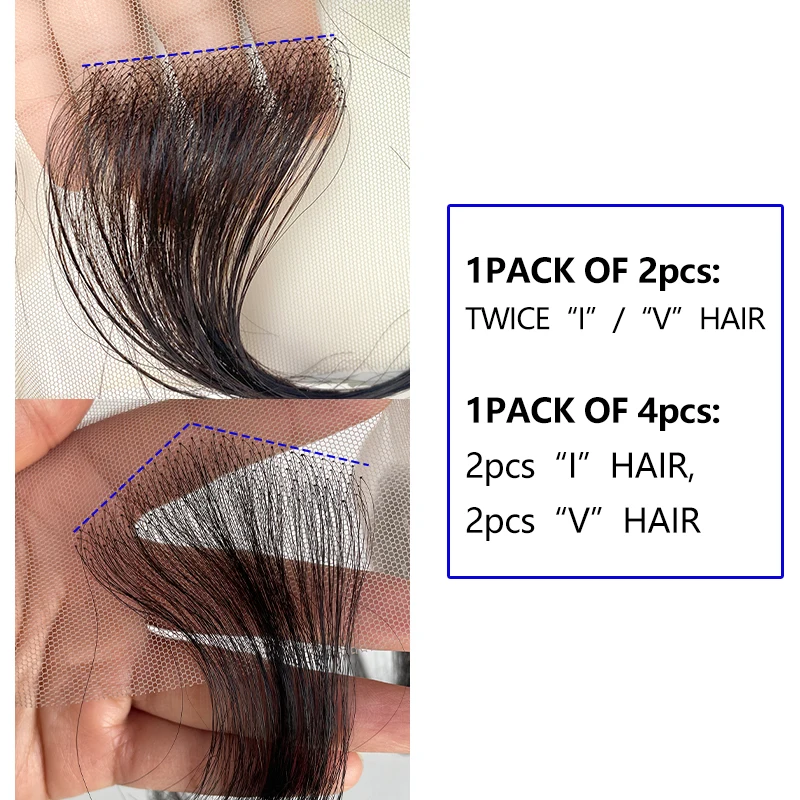 15cm 100% Human Hair Handmade Black Lace Edges Hair Wig Women Soft Natural Fake Baby Hair Pieces for Hairline Accessories