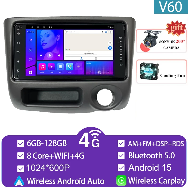 Autoradio Autoradio Voor Toyota Vitz XP10 Yaris Platz Echo 1999-2005 Multimedia Speler Video Carplay Android Auto BT Geen 2din DVD - afbeelding 1