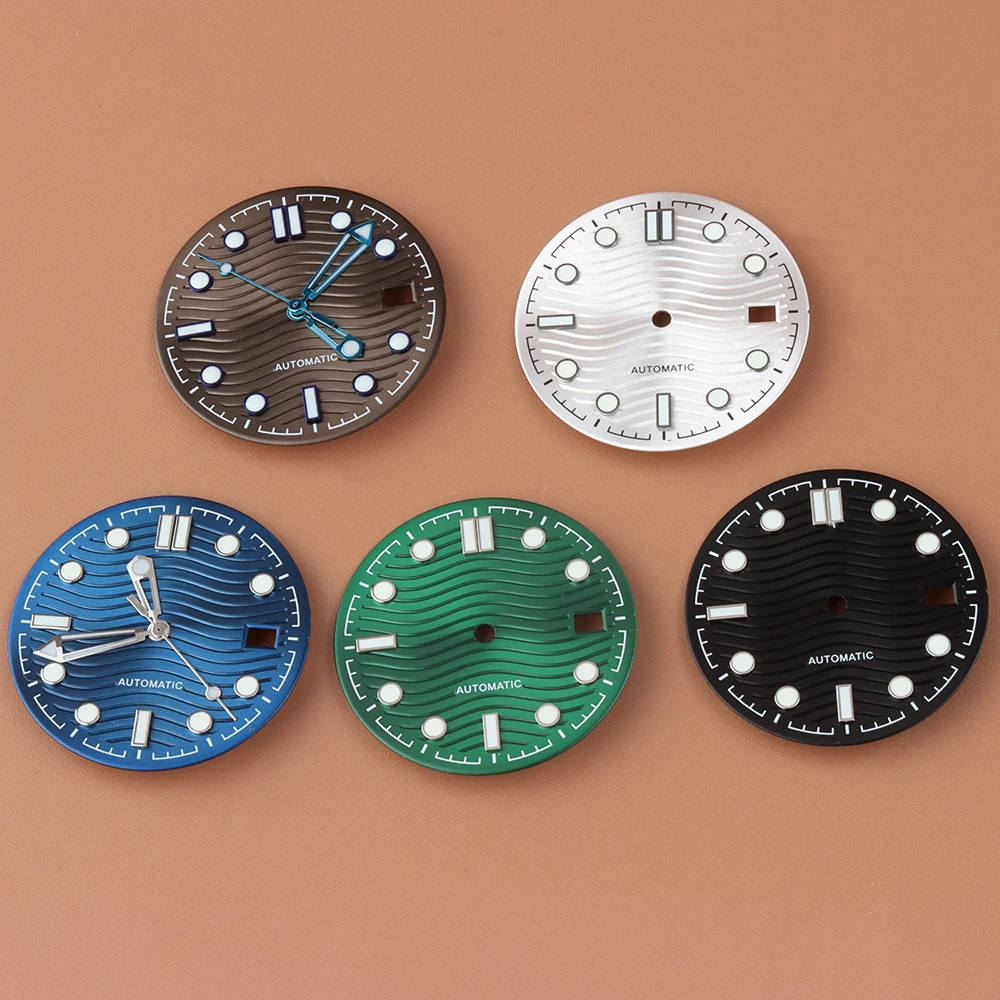 

Green/Dark Blue 31MM nh35 Watch Dial For Seamaster 300 Watch Repair Parts For NH35 NH36 Movement NH35 Dial Hands Green Luminous