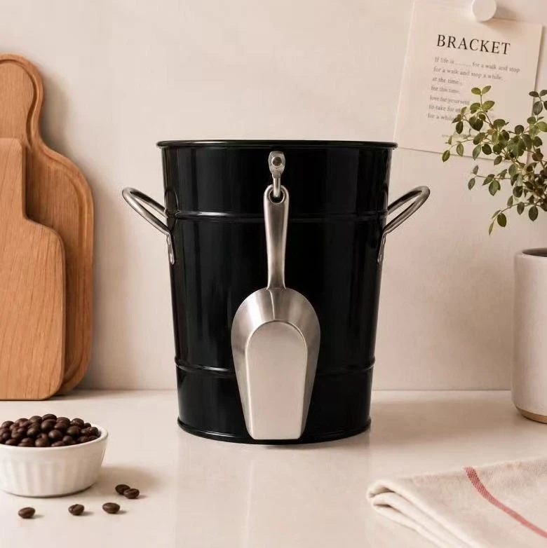 Retro ice bucket, ice wine bucket, beer cold bucket, household multi-functional storage box