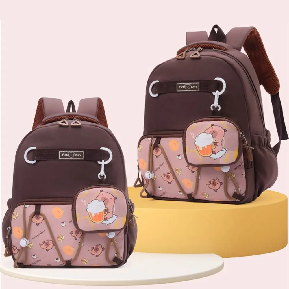 Large Capacity Cute Kids Backpacks Adjustable Straps Zipper Double Shoulder Bag Fashionable Lightweight Cartoon Nursery Backpack