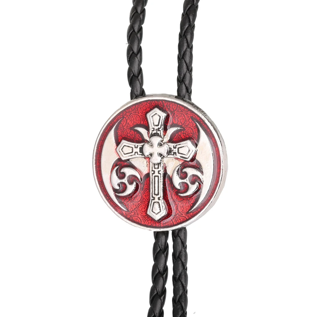 Celtic pattern round Bolo tie