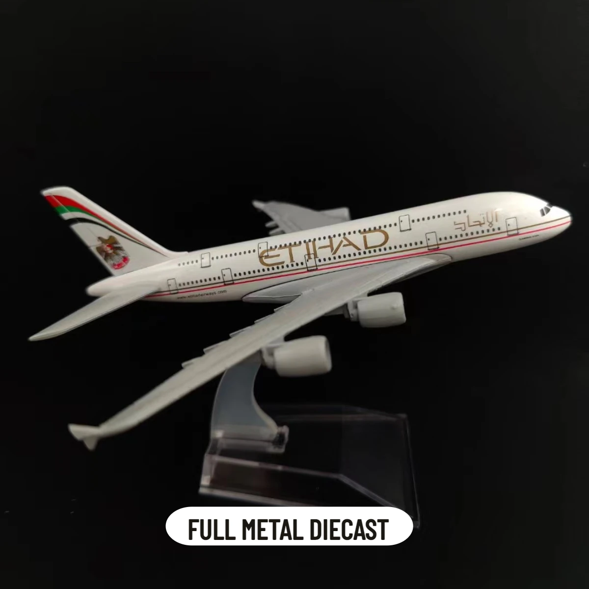 Scale 1:400 Metal Aircraft Replica Air Etihad A380 Airlines Boeing Airbus Airplane Diecast Model Aviation Miniature Home Boy Toy