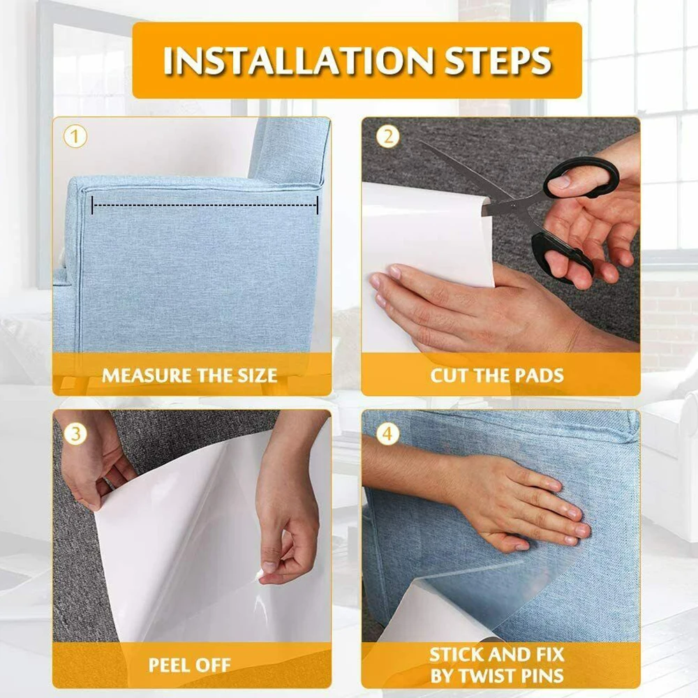 

Keep Your Furniture Looking New with Practical and Transparent Cat Scratch Guard Pads Set of 4 Furniture Protection Stickers