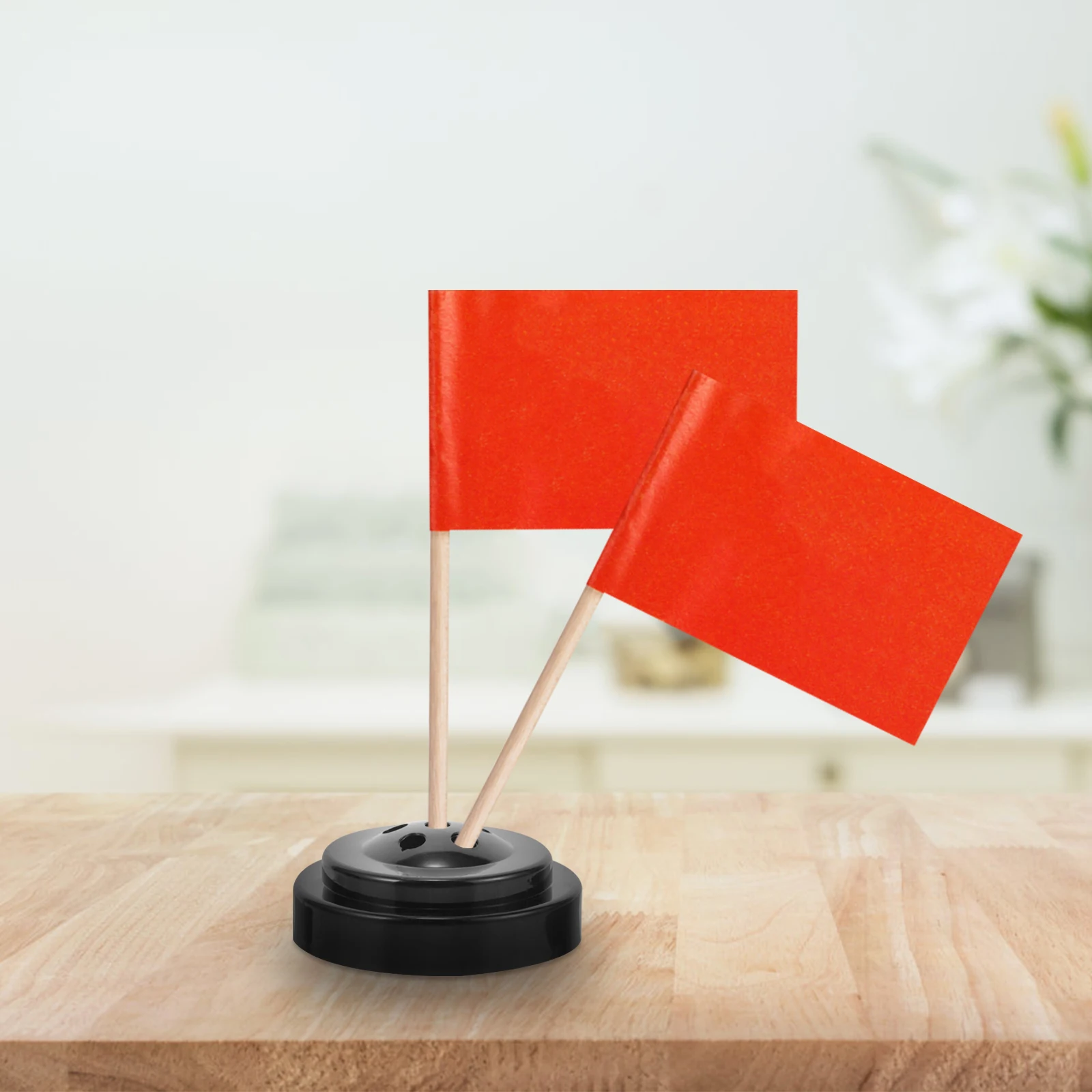 

6pcs Small Flag Holder Mini Flag Stand For Desk Office Home Indoor Outdoor Decoration Pole Base Lightweight Plastic